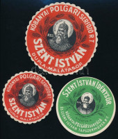 7 db régi kőbányai sörös címke (Szent István malátasör, Magyar Világos Sör, Kis Családi Sör, stb.)