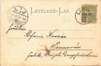 1905 Lippa, Lipova; Fő tér, Takarékpénztár, templom. Konstantin Sándor kiadása / main square, savings bank, church (fl)