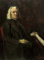 XX. sz első fele, jelzett: LISZT FERENC PORTRÉ