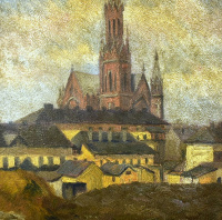 1926 magyar festő: Budapest Thököly úti Rózsafüzér Királynéja plébániatemplom