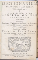 Pápai Páriz Ferenc: Dictionarium Latino-Hungaricum