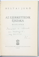 Heltai Jenő: Az ezerkettedik éjszaka. Mesejáték. (Dedikált)
