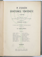 A zsidók egyetemes története. Graetz... műve alapján és különös tekintettel a magyar zsidók történetére. Szerk. Szabolcsi Miksa. A magyar zsidók történetére vonatkozó részeket összeáll. Kohn Sámuel. 1-6 köt.