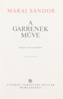 Márai Sándor: A Garrenek műve. Regény két kötetben. 1–2. kötet. Teljes kiadás.