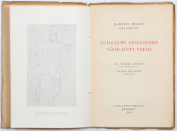 Radnóti Miklós - Vas István: Guillaume Apollinaire válogatott versei. Cs. Szabó László tanulmányával. Pablo Picasso rajzával
